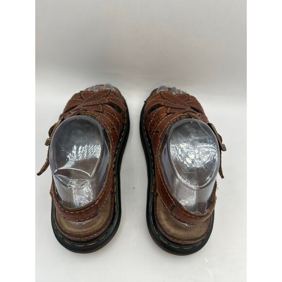 Dr. Martens VTG Y2K 90s Brown Leather Chunky Fisherman Sandals Womens US 7 - Picture 3 of 12